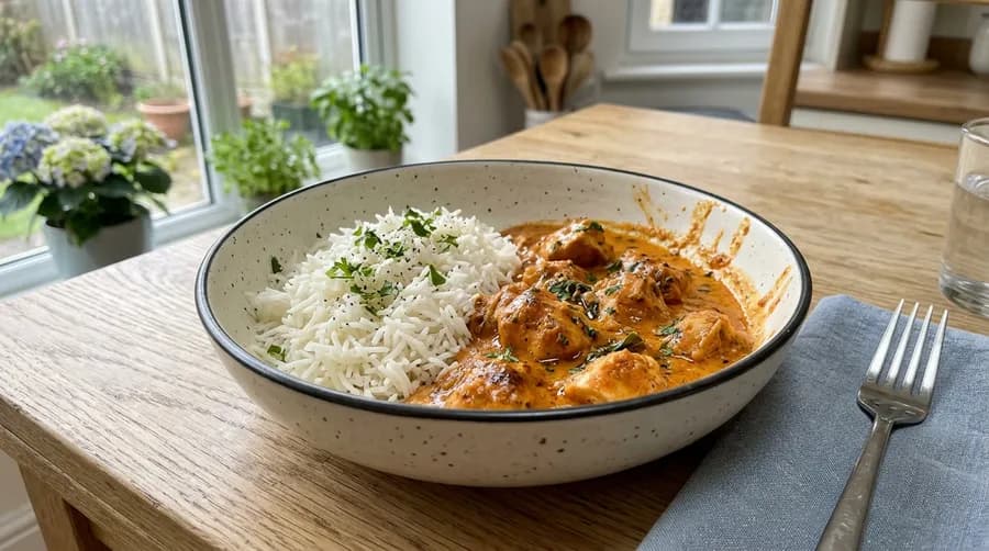Butter chicken z ryżem