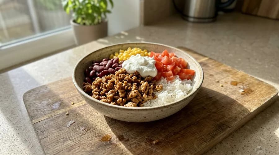 Burrito bowl z indykiem